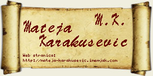 Mateja Karakušević vizit kartica